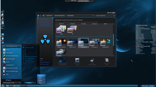 Caustic Blue for Windows 7